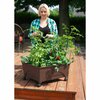 City Pickers Raised Bed Grow Box, Self Watering and Improved Aeration, Mobile Unit with Casters, Brown 2345